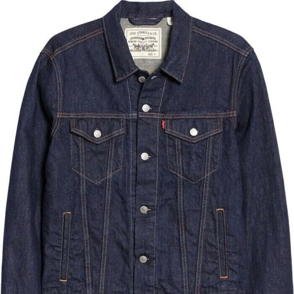 Levi's Wellthread Cotton & Hemp Denim Trucker Jacket 247660011 (Indigo Rise) - Picture 2 of 4